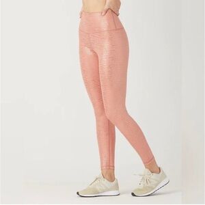 Glyder Peach Gold Metallic Leggings